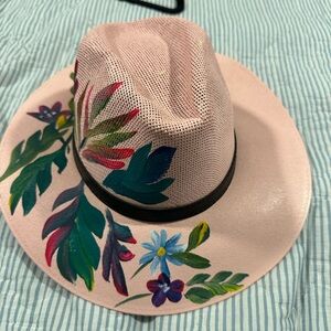 Elegant Floral Pink Fedora Hat